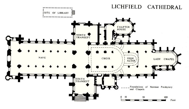 Katedra w Lichfield - Plan