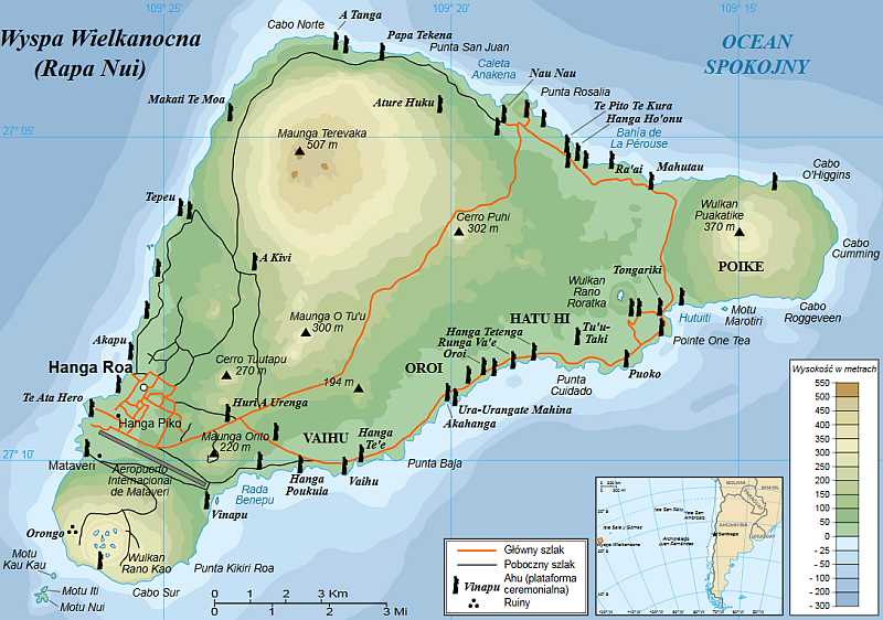Wyspa Wielkanocna - Mapa