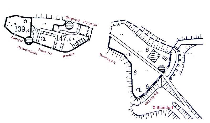 Zamek Blankenberg - Plan