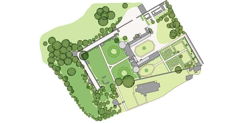 Zamek w Thornbury - Plan