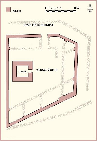 Zamek Fava w Posada - Plan