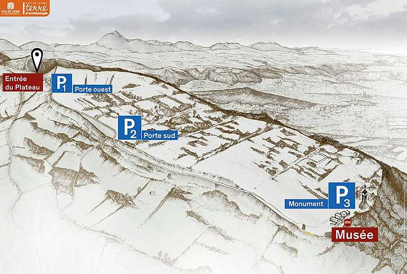 Płaskowyż Gergovie - Plan