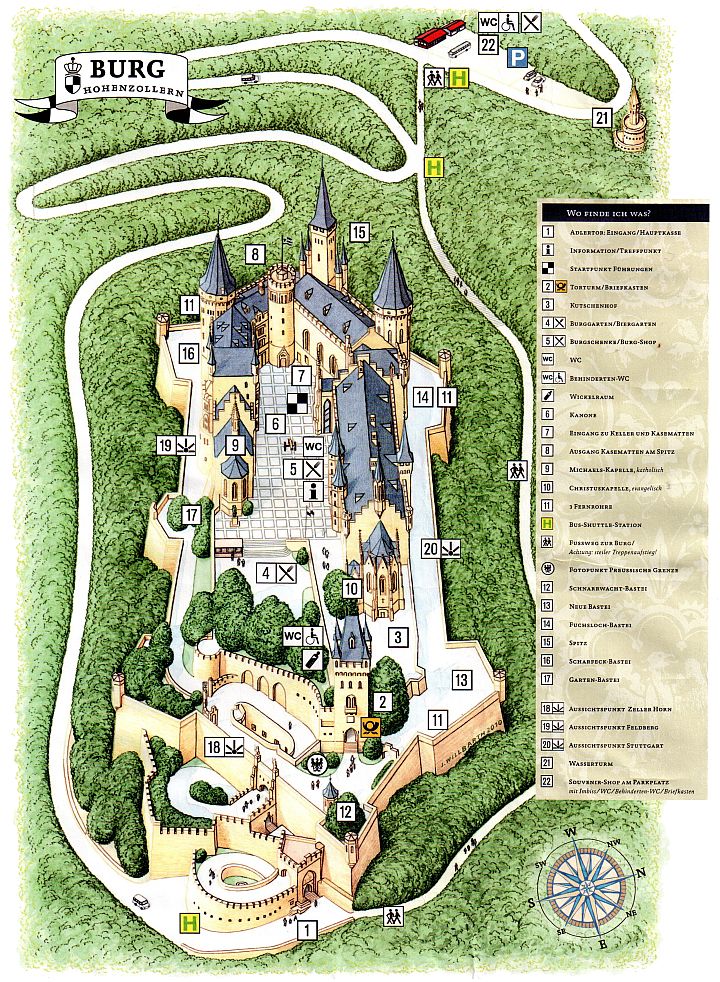 Zamek Hohenzollernów - Plan