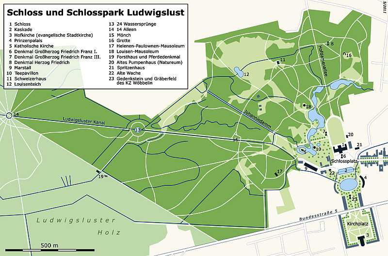 Zamek w Ludwigslust - Plan
